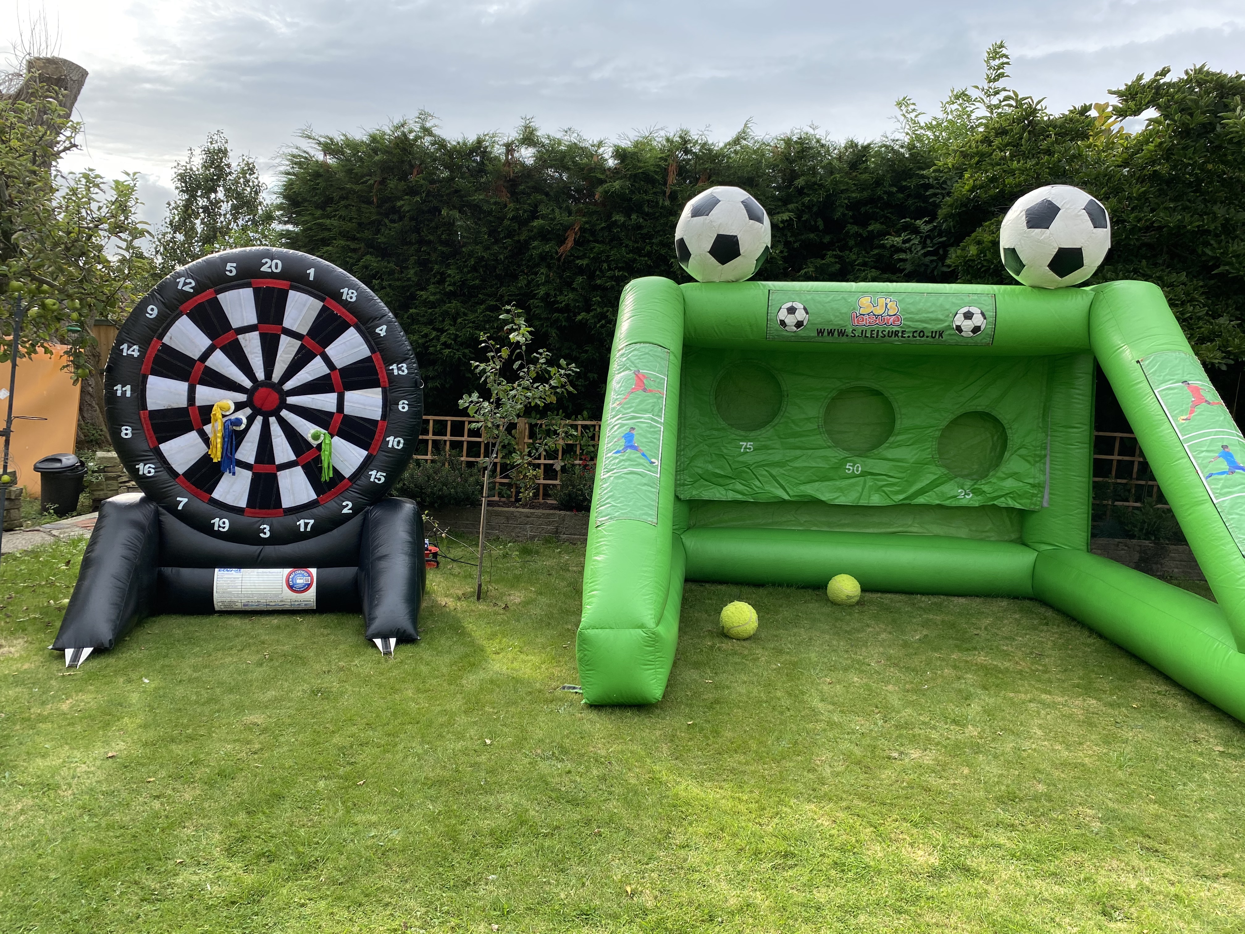 This image shows some of SJ's Leisure's fantastic inflatable and fun products available to hire