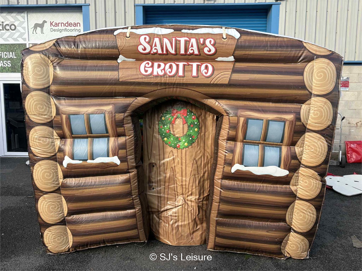 Santa's Wooden Hut Grotto - Inflatable & Fun Product Hire in Warrington ...