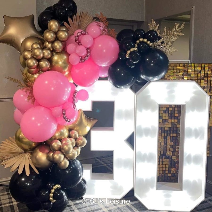 Standard 30 with Balloon Garland Inflatable & Fun Product Hire in