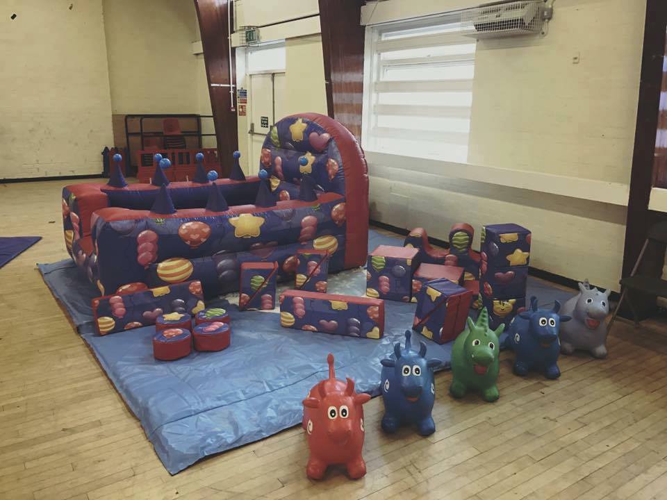 a soft play set up in Liverpool for a young child's birthday party.