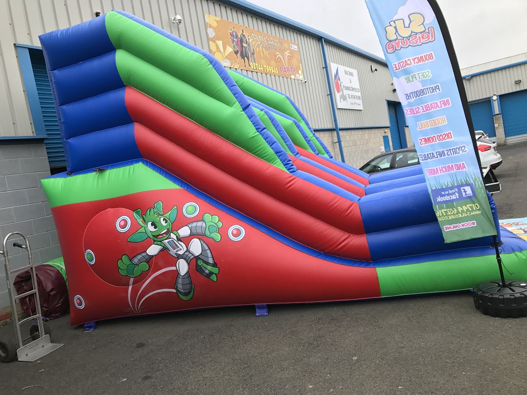 The Interactive Play System Slide set up in St Helens