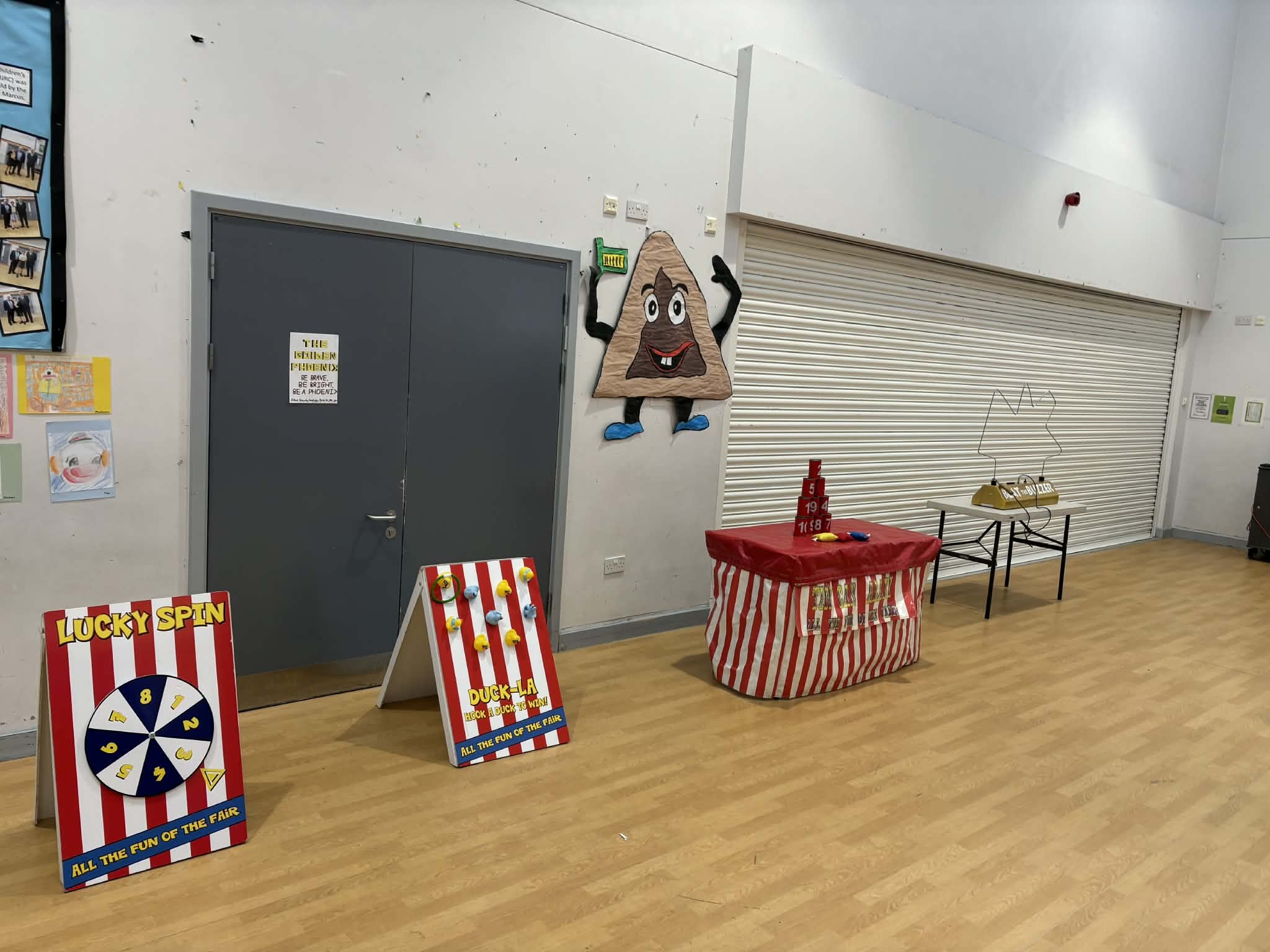 Carnival games set up at King David Primary School, Childwall, Liverpool for Purim celebrations.