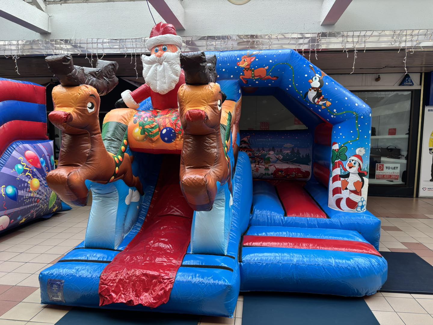 Christmas front slide combo at event in Bootle, Liverpool