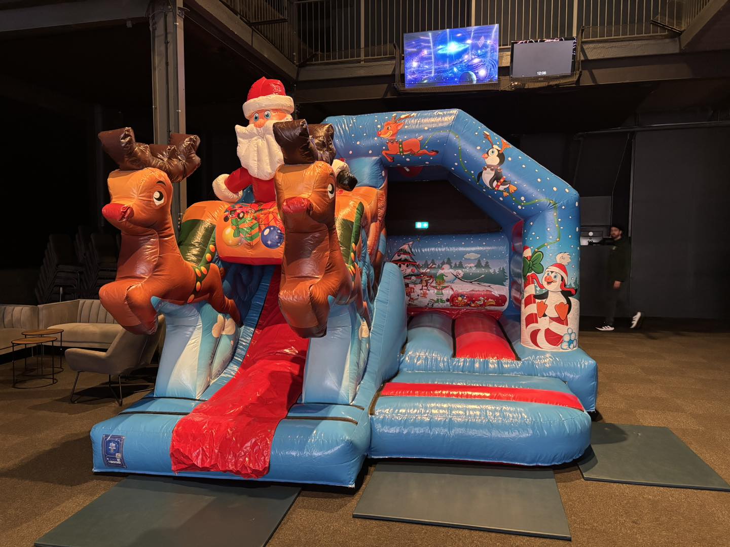 Christmas front slide combo at Liverpool One Church for Zoe's Place annual Christmas party